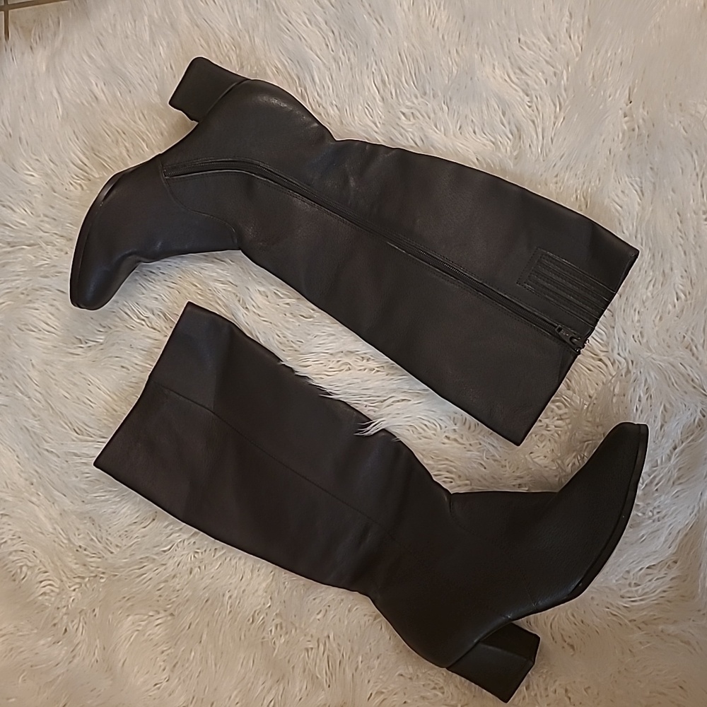 Coffee Brown Leather boots